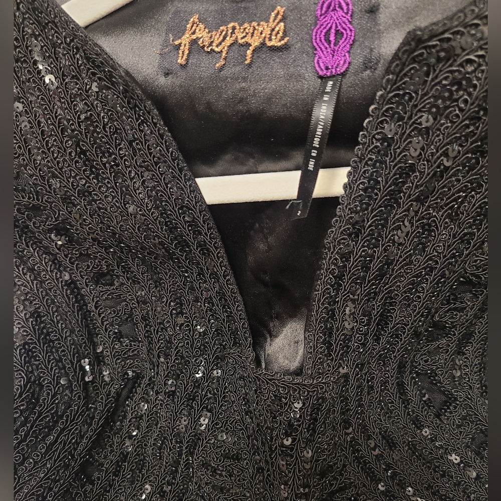 Free People | Snake Charmer Bodycon Mini  Sequin Dress EUC - Picture 3 of 9